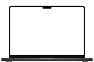 MacBook Pro M5 14″ · Space Black mockup frame