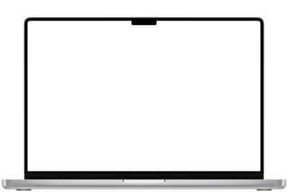 MacBook Pro M5 16″ · Silver mockup frame